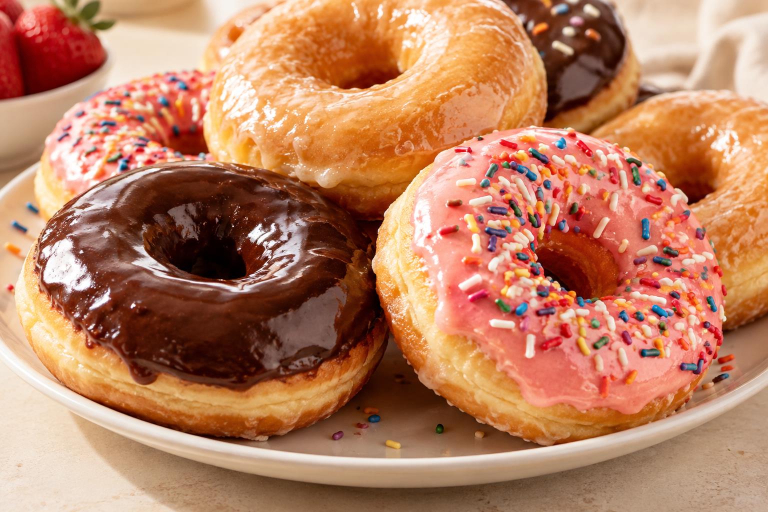 Chocolate and sprinkle donuts